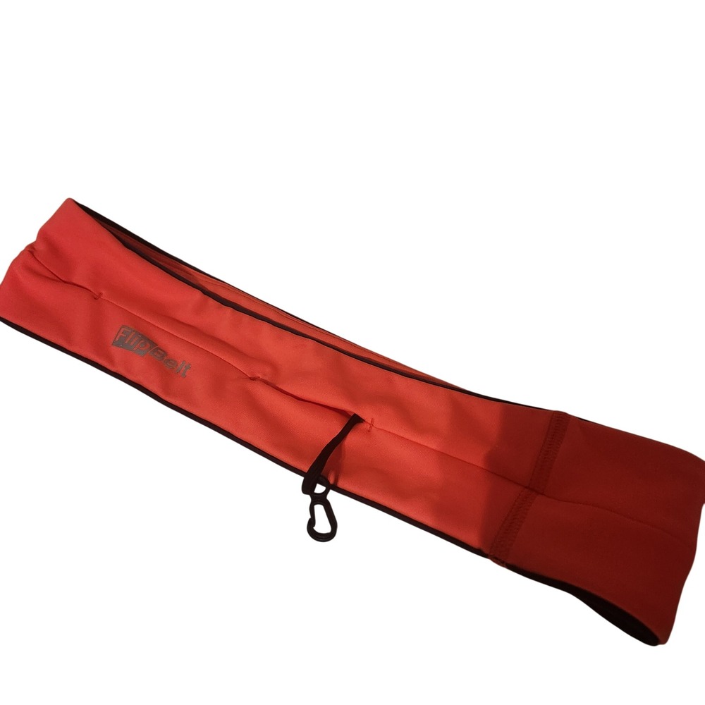 FlipBelt‎ Classic Running Belt Neon Orange Athletic Waist Pouch Small Medium